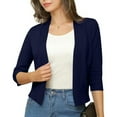 thumbnail image 4 of Lovzfmll Cardigan Sweaters for Women, Basic Short Knit Outerwear Short Women Fall Clothes Ribbed Early Fall Fashion, 4 of 7