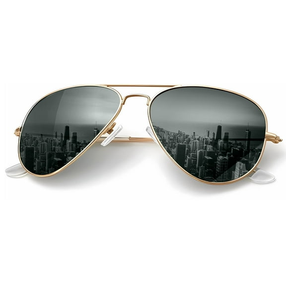 KALIYADI Polarized Aviator Sunglasses for Men Women Metal Sun glasses UV Blocking, 3 PACK
