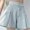 Light Blue, variant on SNKSDGM Women's Plus Dress Pants Women High Waisted Stretch Cargo Pants Women Work Out Women's Casual High Elastic Waisted Wide Leg Flared A Line Pleated Denim Jean Shorts with Pockets