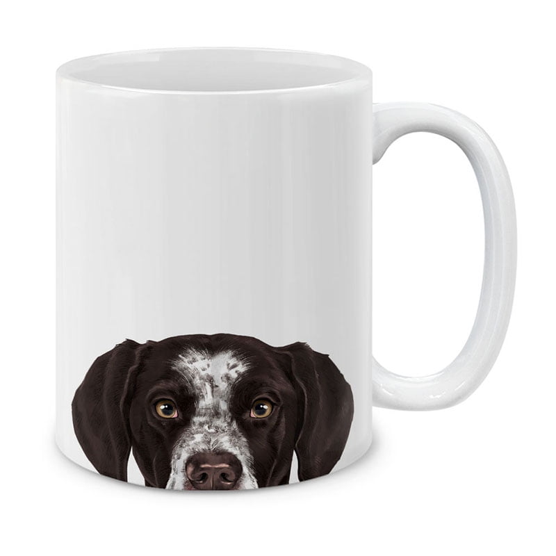 German Shorthaired Pointer Mug White Coffee Cup Dog Mom Fur Dad Human Belongs to this GSP Pup