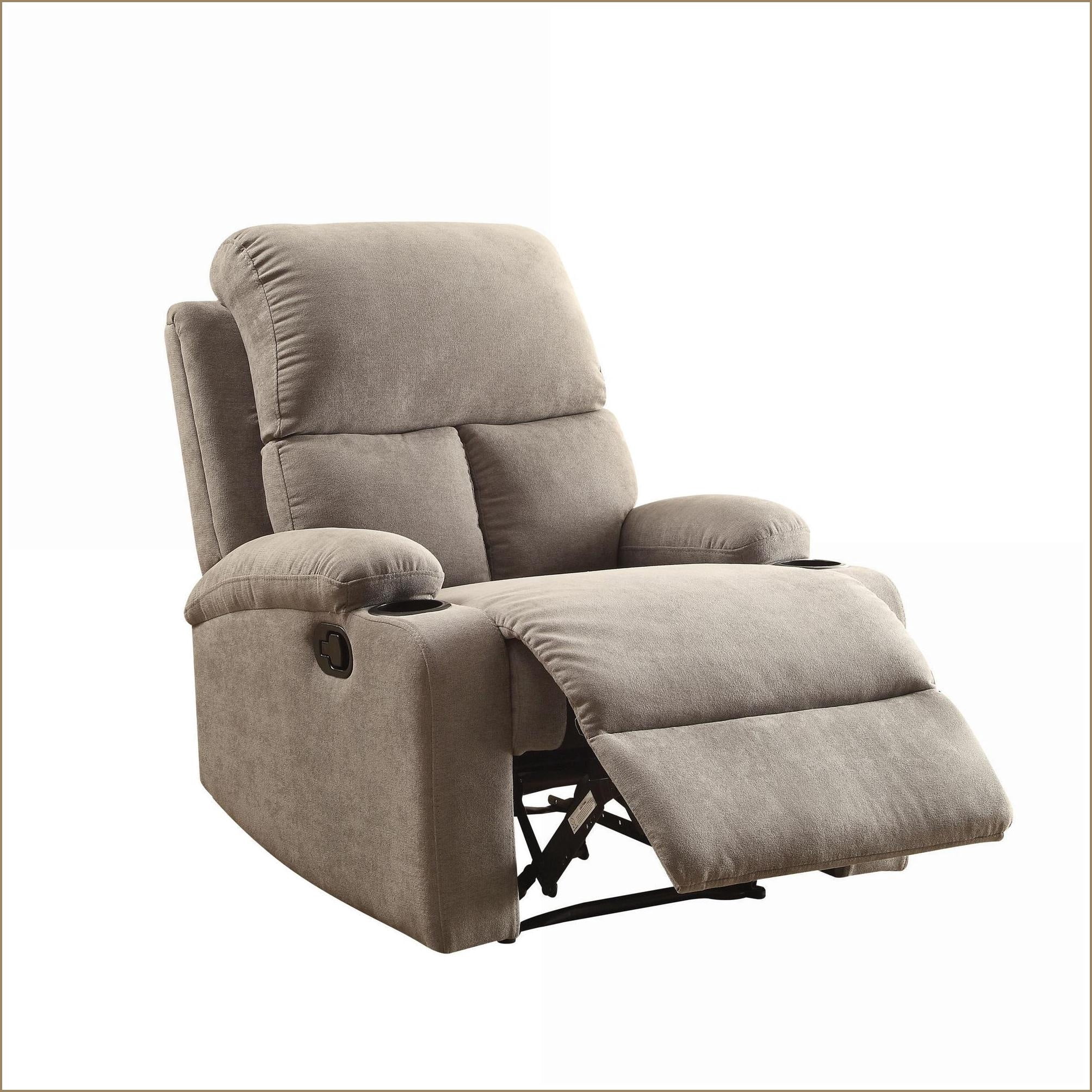 Recliners with Cup Holder, Charcoal Gray Linen Motion Recliner | Charcoal Gray | Linen+Metal