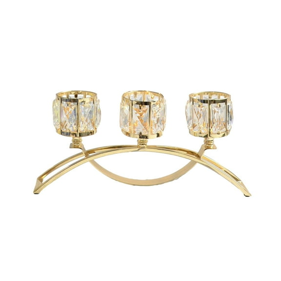 3 Arm Glass Bowl Tealight Candelabra Votive Candlestick Holder Modern Candleholder Tea Light Candle Holder for Banquet Gift