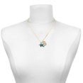 thumbnail image 2 of Delight Jewelry Silver-tone Blue Tropical Fish with Yellow Fins - Large Goldtone Crystal Initial - B - Charm Necklace, 17.5"+2", 2 of 4