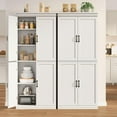 thumbnail image 6 of 70" Kitchen Pantry,Freestanding Storage Cabinet with 4-Doors&Adjustable Shelves for Bathroom,Dining Room, Living Room, 6 of 8