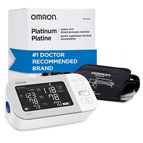 Omron Platinum Blood Pressure Monitor Premium Upper Arm Cuff Digital Bluetooth Blood Pressure Machine Storesup To 200 Readings For Two Users 100 Readings Each Walmart Com Walmart Com