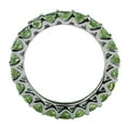 thumbnail image 4 of Carillon Eternity 2.87 Ctw Natural Peridot 925 Sterling Silver Stackable Women Ring Size US- 9.5, 4 of 8