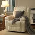 thumbnail image 2 of Manual Recliner Chair For Adults,Corduroy Manual Tab Pull Reclining Chair with Pillow Top Arms&Side Pocket,Adjustable Recliner Design,400Lbs Capacity for Living Room/Bedroom, 2 of 8