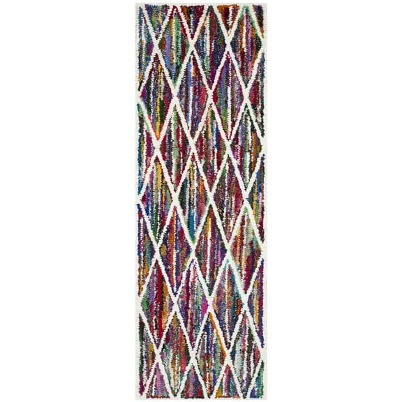 SAFAVIEH Nantucket Collection NAN313A Handmade Multi Rug