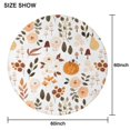 thumbnail image 6 of Fall Leaves Pumpkin Round Tablecloth 60" X 60",Wrinkle Wipeable Table Cloth for Kitchen Dining Room Picnic Patio Party, 6 of 6