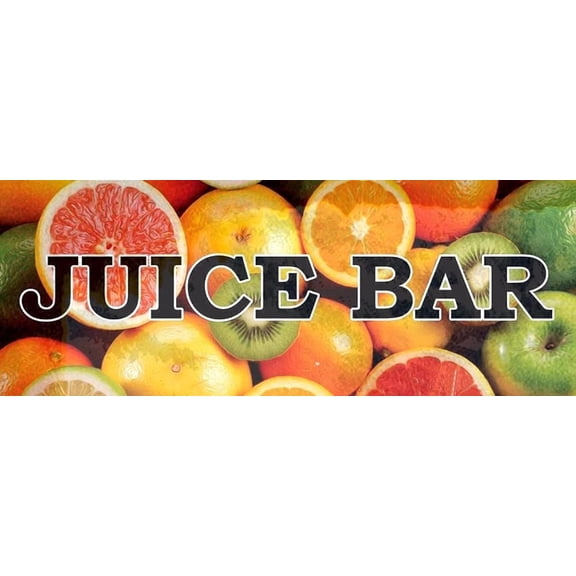 Tin Poster Metal Sign Juice Bar Food Fair Truck Restaurant Wall Decor 16"x4" Plaque Retro Vintage Signs