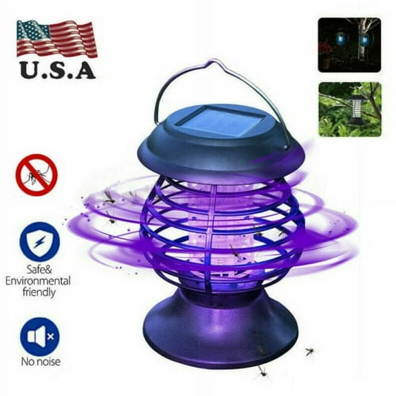 Jahy2Tech Solar Powered Mosquito Killers Light Insects Killing Hanging Lamp Garden Outdoor