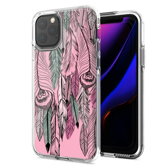 MUNDAZE For Apple iPhone 12 Pro Max Wild Feathers Design Double Layer Phone Case
