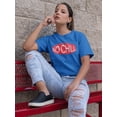 thumbnail image 2 of No Chill Red Logo Women Royal Blue T-Shirt, Female XX-Large, 2 of 4
