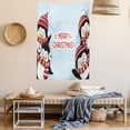 thumbnail image 2 of Christmas Tapestry, New Year Quote Cute Penguins with Hats and Scarf Snowflakes Kids Children Theme, Wall Hanging for Bedroom Living Room Dorm Decor, 40W X 60L Inches, Blue Red, by Ambesonne, 2 of 5