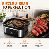 Air Fryer with Grilling Plate, 7.5QT Capacity fits up to 6lbs, 2-in-1 Pro Air Fry, 400°F Max Temp, W/Nonstick Basket & Crisper Plate, Black — image 3