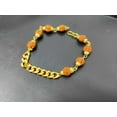 thumbnail image 2 of 14k Yellow Gold Natural Rudraksha Beads Bracelet Gold Cap And Chain Bracelet, 2 of 5