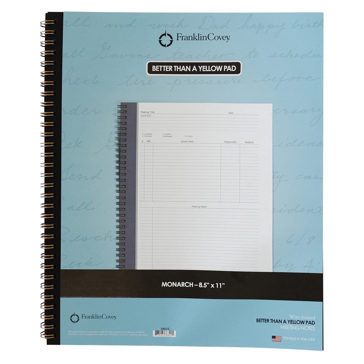 FranklinCovey Planners & Appointment Book, 9.25" x 11", Yellow, 80 Pages, 2 Count Pack