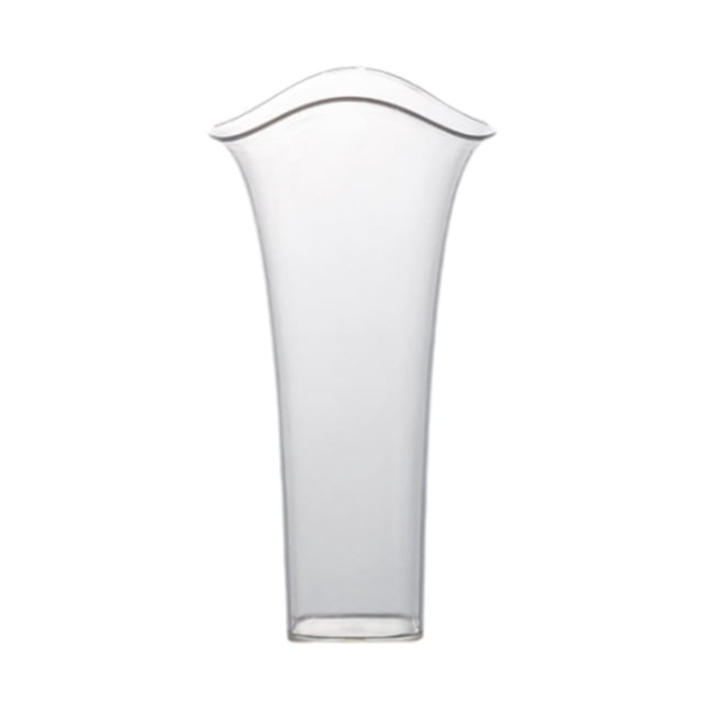 Jarrón transparente decorativo irrompible, elegante y transparente, para mesa de comedor interior, decoración del hogar, oficina y sala de estar. Estilo A