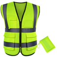 thumbnail image 1 of GOGO High Visibility Breathable Safety Vest Reflective Uniform Vest with Carry Bag-Yellow-2XL, 1 of 8