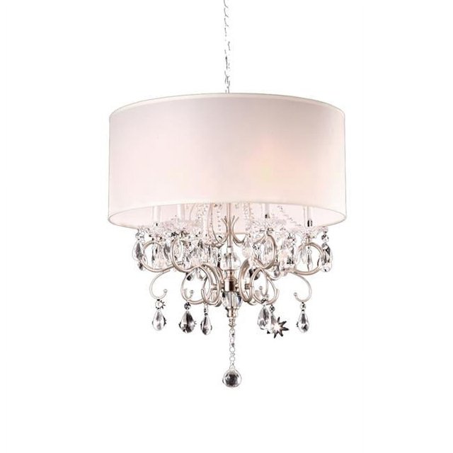 Ore Furniture K-5109H 21 in. Crystal Silver Chandelier