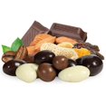 thumbnail image 2 of Gourmet Chocolate Bridge Mix Medley by Its Delish, 5 Lbs Bulk Bag | Dark, Milk, and White Chocolate Coated Peanuts, Almonds, Raisins, Espresso Beans, Cashews, Macadamia Nuts Candy | Kosher D, 2 of 5