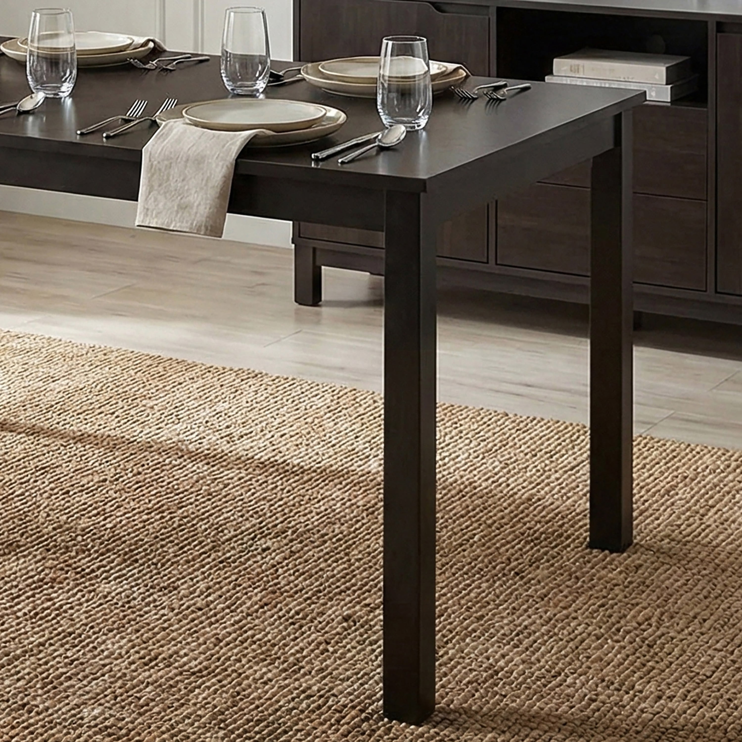Furniture of America Risso Modern Solid Wood 43.3" Rectangle Dining Table, Espresso