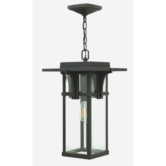 1 Light Large Outdoor Hanging Lantern in Craftsman Style 11.25 inches Wide By 19.25 inches High-Incandescent Lamping Type Bailey Street Home