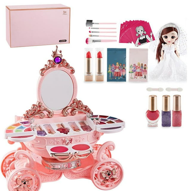 Girls Makeup Set Princess Cosmetics Make Up Set Kids Makeup Set Pretend Play Make Up Toys for Children Girls Toy