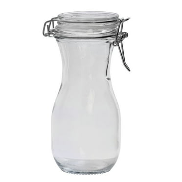 Anchor Hocking 1 Liter Glass Carafe With Chalkboard Decoration & Lid 