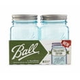 thumbnail image 2 of Ball Aqua Vintage Regular Mouth Pint 16-oz. Glass Mason Jars, 4-pack, 2 of 5