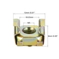 thumbnail image 3 of Unique Bargains M5 Cage Nuts for Server Rack Furniture Carbon Steel Yellow Zinc Plated 10Pcs, 3 of 3