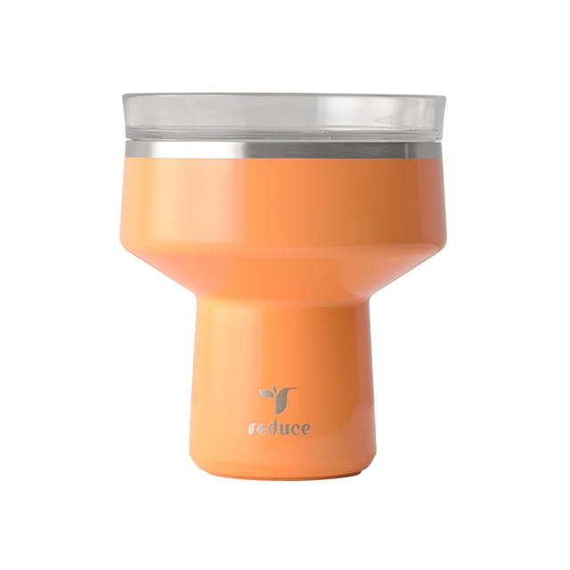 Vaso de cóctel REDUCE Saltini, aislante, 473 ml, con tapa, papaya