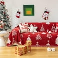 thumbnail image 6 of Yumcute  Christmas Red Sofa Cover 1 2 3 Seater Large Couch Covers for Sofa Towel Blankets Red Love Seat Double Bed Slipcovers Non-Slip Reversible, 6 of 8