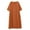 Orange, variant on Edvintorg Plus Size Womens Dresses Fashion Solid Color Round Neck Short Sleeve Cotton And Linen Dress Women Beach Fashion Casual Loose Summer Dress