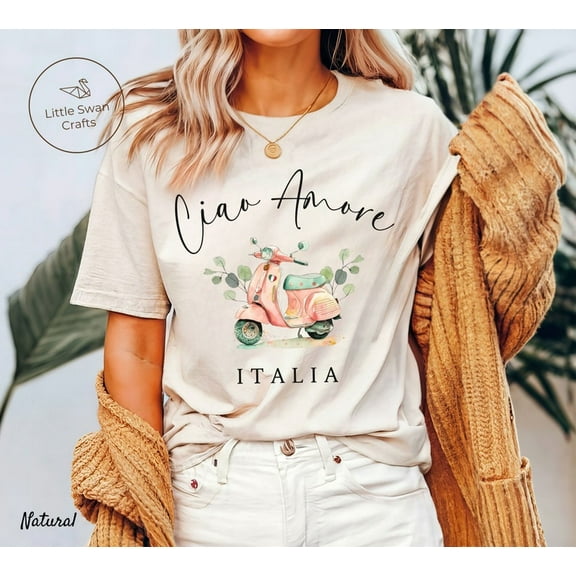 Italy Shirt, Ciao Amore, Italian Scooter T-shirt TH220543
