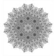 thumbnail image 3 of Mandala Duvet Cover Set, Monochrome Pattern and Heritage Oriental Inspired Cosmos Art, Decorative 3 Piece Bedding Set with 2 Pillow Shams, Queen Size, Black, by Ambesonne, 3 of 3