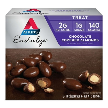 Atkins Endulge Chocolate Covered Almonds, 1oz, 5-pack (Treat)