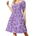 thumbnail image 4 of Vestido de manga corta con aroma a rosas, ropa de mujer, vestido de noche para mujer, ropa de verano para mujer, vestidos de baile, 4 of 8