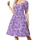 thumbnail image 4 of Vestido de manga corta con aroma a rosas, ropa de mujer, vestido de noche para mujer, ropa de verano para mujer, vestidos de baile, 4 of 8