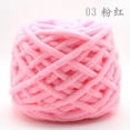 thumbnail image 1 of Xiao Hua Hilo para ganchillo, 2 rollos, hilo de poliéster, ideal para mantas, bolsos, manualidades, perfecto para aficionados al ganchillo, ideal para regalar y proyectos de bricolaje, rosa., 1 of 5