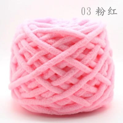 Xiao Hua Hilo para ganchillo, 2 rollos, hilo de poliéster, ideal para mantas, bolsos, manualidades, perfecto para aficionados al ganchillo, ideal para regalar y proyectos de bricolaje, rosa.