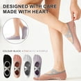 thumbnail image 4 of YOMYM Crisscross Strap Non Slip Yoga Socks, Women Ballet Silicone Grip Anti Skid Pilates Barre Workout SocksPerfect for US 5-9, 4 of 9