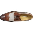 thumbnail image 5 of Men's Stacy Adams Harrison Spectator Shoe Cognac Multi Buffalo Leather/Linen 14 M, 5 of 6