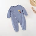 thumbnail image 4 of IROINNID Baby Long Sleeve Onesies Baby Boy's Pajamas Soild Color Summer Creeping Clothes, 4 of 6