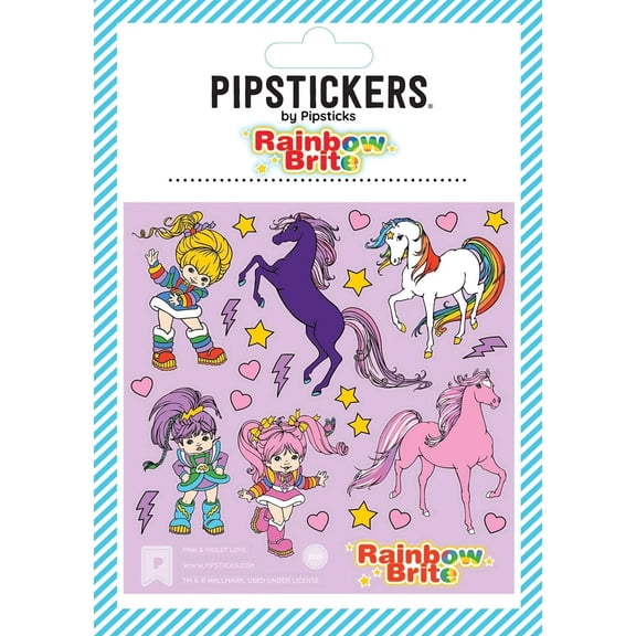 Rainbow Brite Pipstickers Pink & Violet Love Sticker Set