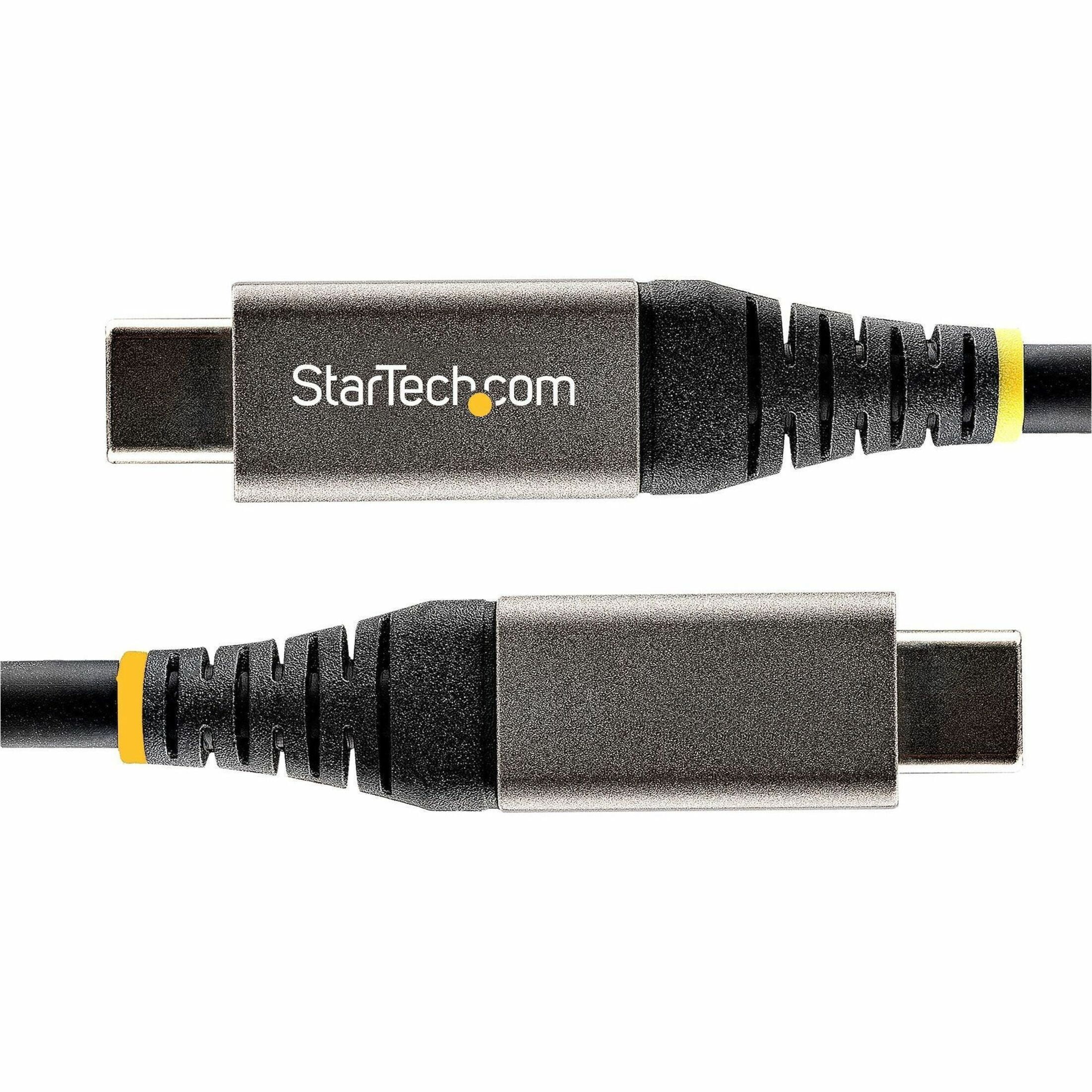 Startech.com 20in 50cm Usb C Cable 10gbps, Usb-if Certified Usb-c Cable, Usb 3.1/3.2 Gen 2 Type-c Cable, 100w (5a) Delivery , Dp Alt Mode, Usb C To C Cord, & Sync - Thunderbolt 3 Compatible