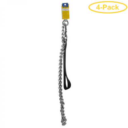 Titan Chain - Titan Chain Lead with Nylon Handle - Black X-Heavy Chain - 48 Long - Pack of 4