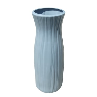 Mainstays Plastic Rib Vase, Placid Blue, Indoor
