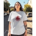 thumbnail image 3 of T Shirts for Women Short Sleeve Cotton Crewneck T-Shirt, Christmas Cute Octopus Snowflake Star Black Tee Tops Casual Basic T-Shirts, XS-5XL White 5XL, 3 of 7