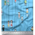 thumbnail image 1 of Soimoi Cotton Voile Fabric Swing & Kids Human Figure Print Fabric by the Yard 42 Inch Wide, 1 of 3